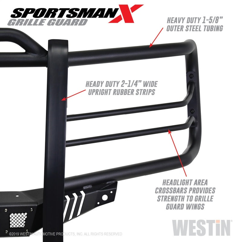 Westin 40-33875 16-18 Chevy Silverado 1500 Sportsman X Grille Guard - Textured Black