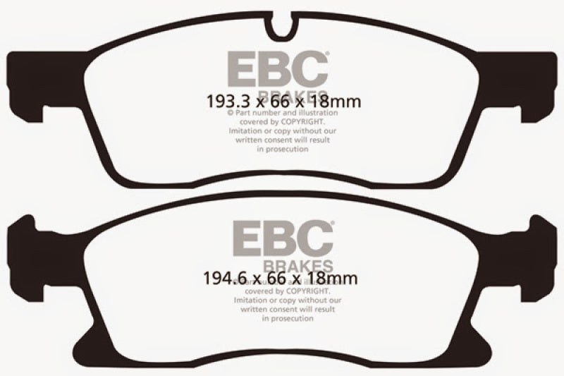 EBC DP61871 11+ Dodge Durango 3.6 Greenstuff Front Brake Pads