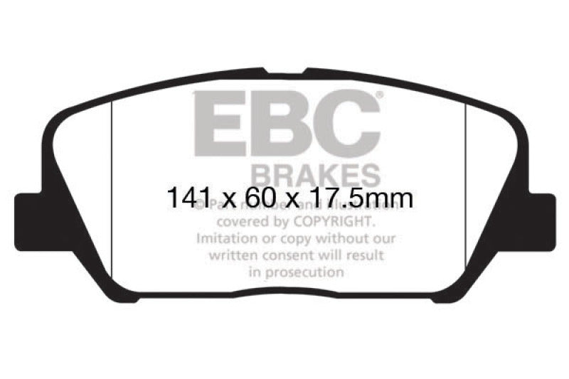 EBC DP42172R 12-15 Hyundai Veloster 1.6 Turbo Yellowstuff Front Brake Pads