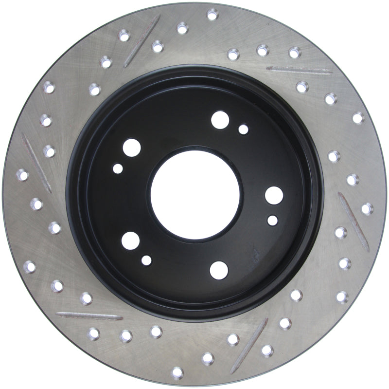 Stoptech 127.40040L StopTech 06-09 Honda Civic Ex/Si Slotted & Drilled Left Rear Rotor