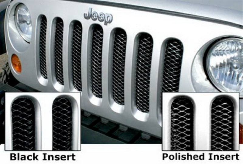 Rampage 86512 2007-2018 Jeep Wrangler(JK) Grille 3D Single Piece - Black