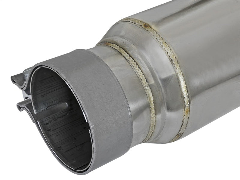 aFe 49M10001 MACH Force-Xp 409 SS Resonator 3in. Inlet/Outlet / 4in. Diameter / 12in. Body / 16in. Length