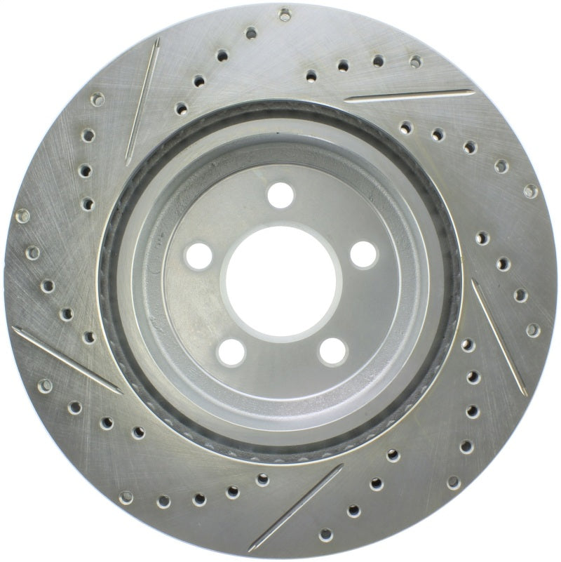 Stoptech 227.63061L StopTech Select Sport 10-14 Dodge Challenger Drilled and Slotted Front Left Brake Rotor