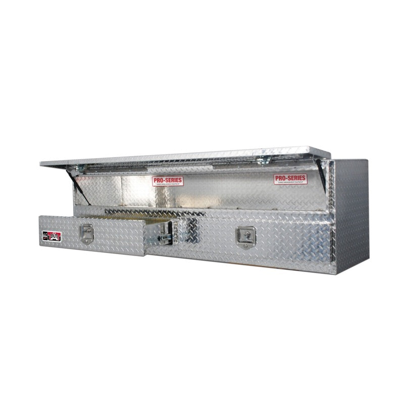 Westin 80-TB400-72-BD /Brute High Cap 72in Stake Bed Contractor TopSider w/ Bottom Drawers - Aluminum
