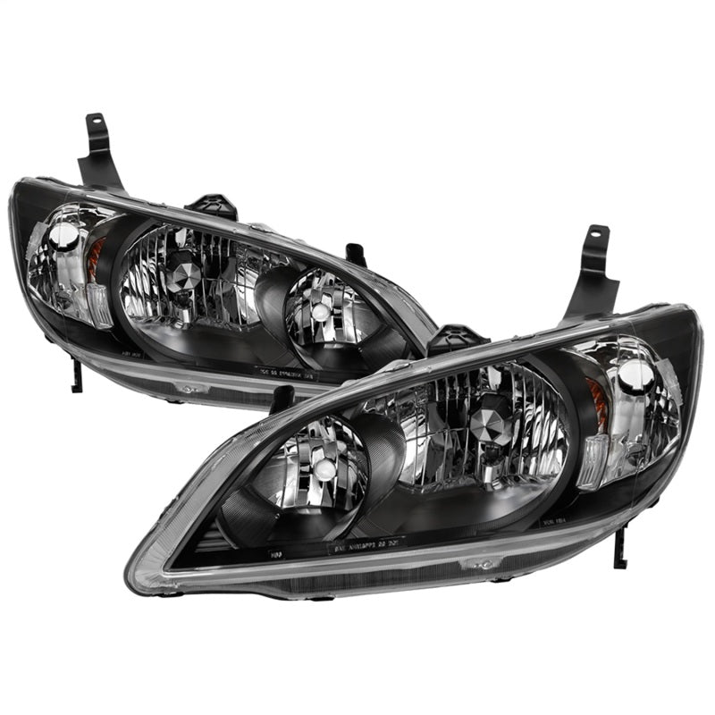 SPYDER 9042706 xTune 04-05 Honda Civic (Excl Hatchback/Si) OEM Style Headlights - Black (HD-JH-HC04-4D-AM-BK)