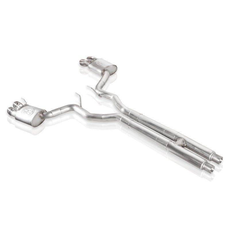 Stainless Works M18CBHFCV 2018+ Ford Mustang GT 3in Redline Series Catback H-Pipe w/Active Valves & Quad Tips