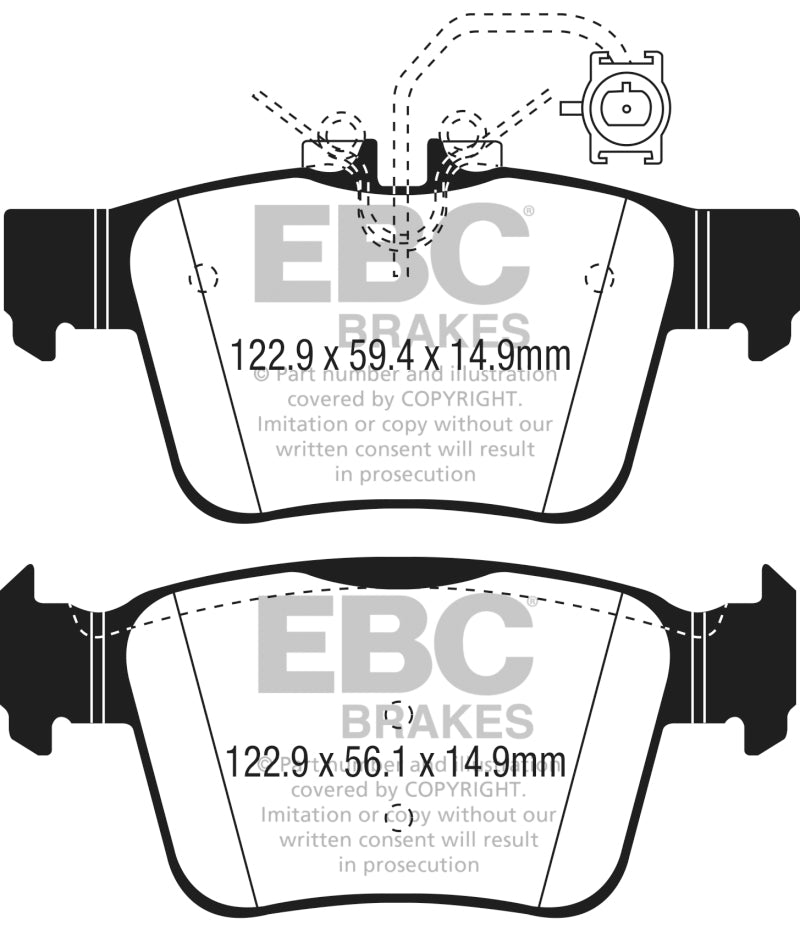 EBC DP42315R 2017+ Alfa Romeo Giulia 2.0T Yellowstuff Rear Brake Pads