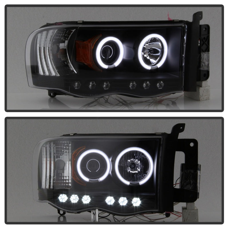 SPYDER 5009951 Spyder Dodge RAM 1500 02-05 03-05 Projector Headlights CCFL Halo LED Blk PRO-YD-DR02-CCFL-BK
