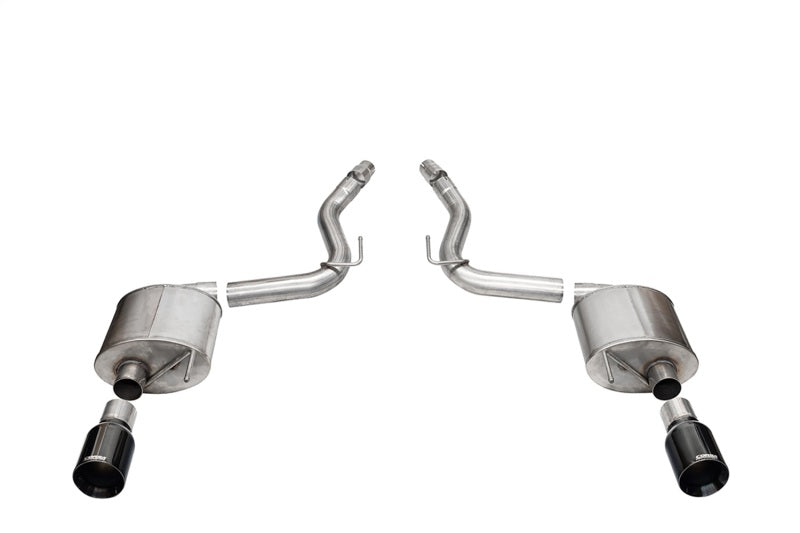 CORSA Performance 21257BLK Corsa 2024 rd MustangGT Touring Axle-Back Ex.Sys 3.0in Dual Rear Exit w/4.5in Blk PVD StraightCutTip