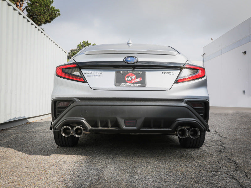 aFe 49-36809-P POWER Takeda 3in to 2-1/2in 304 SS Cat-Back Exhaust w/ Polished Tips 22-23 Subaru WRX H4-2.4L(t)