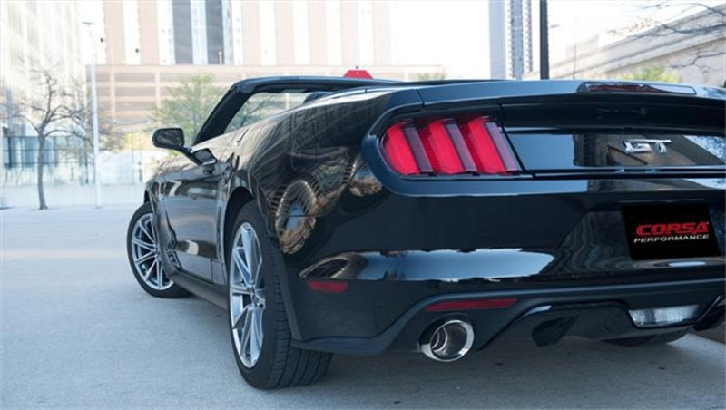 CORSA Performance 14342 Corsa 2015-2017 Ford Mustang GT Convertible 5.0L V8 Polished Xtreme Dual Rear Exit Exhaust