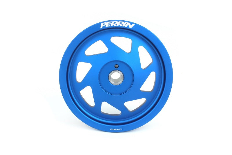 Perrin Performance PSP-ENG-104BL Perrin 19-21 Subaru WRX / 16-18 Forester Lightweight Crank Pulley (FA/FB Engines w/Large Hub) - Blue