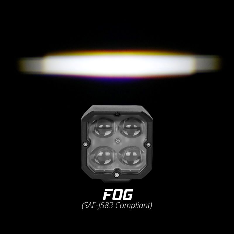 XKGLOW XK065001-FO-KIT XK Glow XKchrome 20w LED Cube Light w/ RGB Accent Light Kit w/ Controller- Fog Beam 2pc