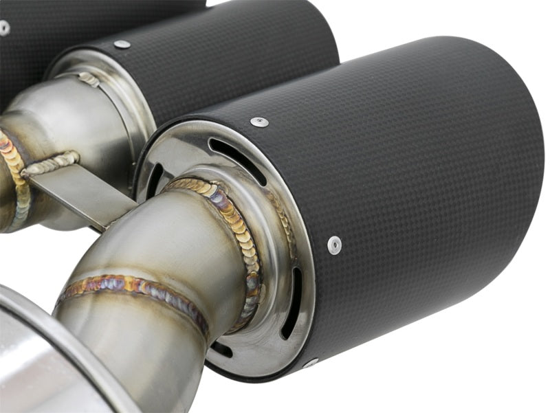 aFe 49-36616-C POWER Takeda 2-1/2in to 2-1/4in 304SS Catback Dual-Exit Exhaust 17+ Honda Civic Type R w/CF Tips