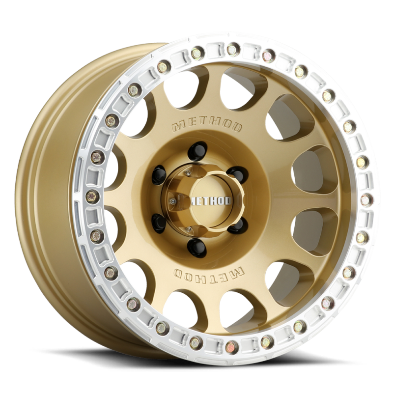 Method Wheels MR10579050138B Method MR105 V3 Beadlock 17x9 -38mm Offset 5x5 71.5mm CB Gold Wheel w/ BH-H24125