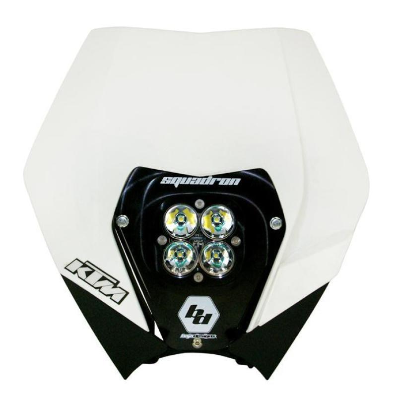Baja Designs 557061 08-13 KTM Headlight Kit DC w/ Headlight Shell White Squadron Sport