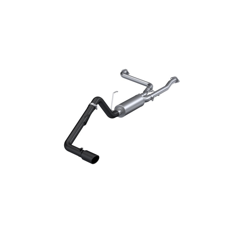 MBRP S5407BLK 22-23 Nissan Frontier 3.8L 3in Tip 3in Cat Back Single Side Exit Street Profile - Black Coated