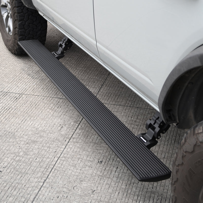 Go Rhino 20412974PC RealTruck 21-24 Ford Bronco 4dr VoltStep Electric Running Board Kit (No Drill) - Tex. Blk