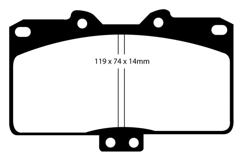 EBC DP31097C 91-93 Dodge Stealth 3.0 4WD Redstuff Front Brake Pads