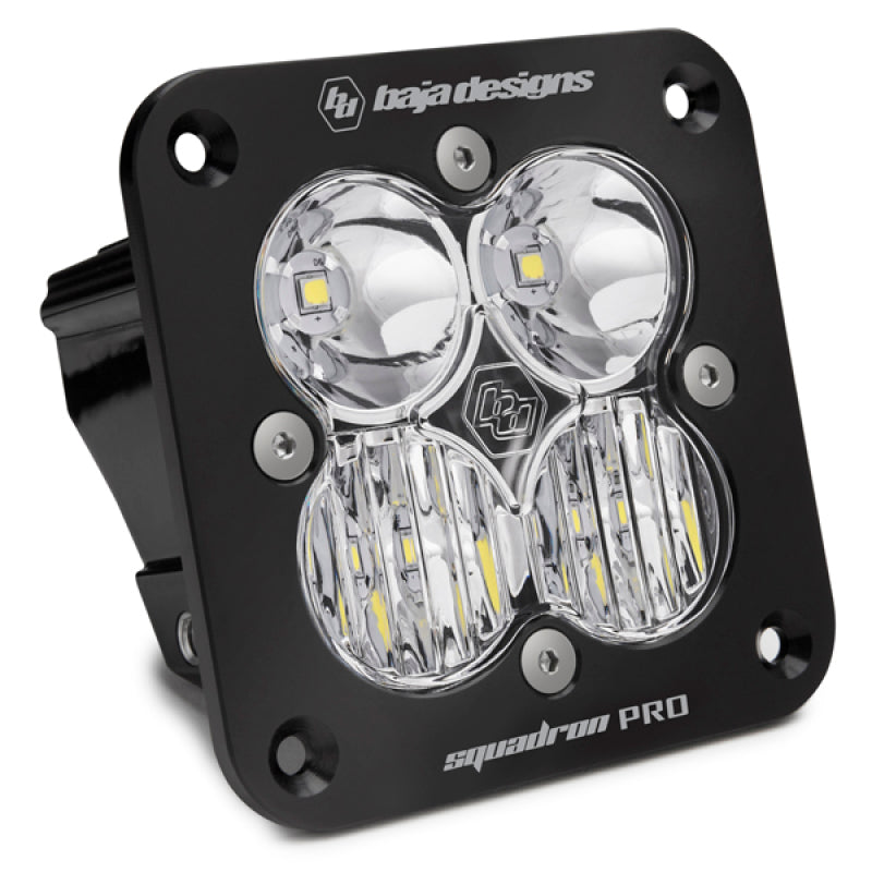 Baja Designs 491003 Squadron Pro Driving/Combo Pattern Flush Mount Black LED Light Pod - Clear
