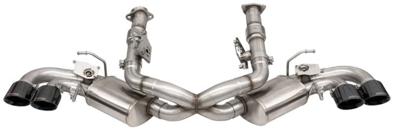 CORSA Performance 21103BLK Corsa 20-25 Corvette C8 3in Valved Cat-Back 4.5in Blk Quad Tips Fits Factory Perf Exhaust DeletesAFM
