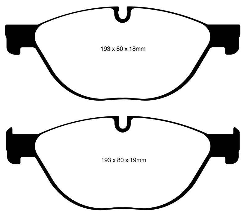 EBC DP42019R 12-13 BMW 528 2.0 Turbo (F10) Performance Yellowstuff Front Brake Pads