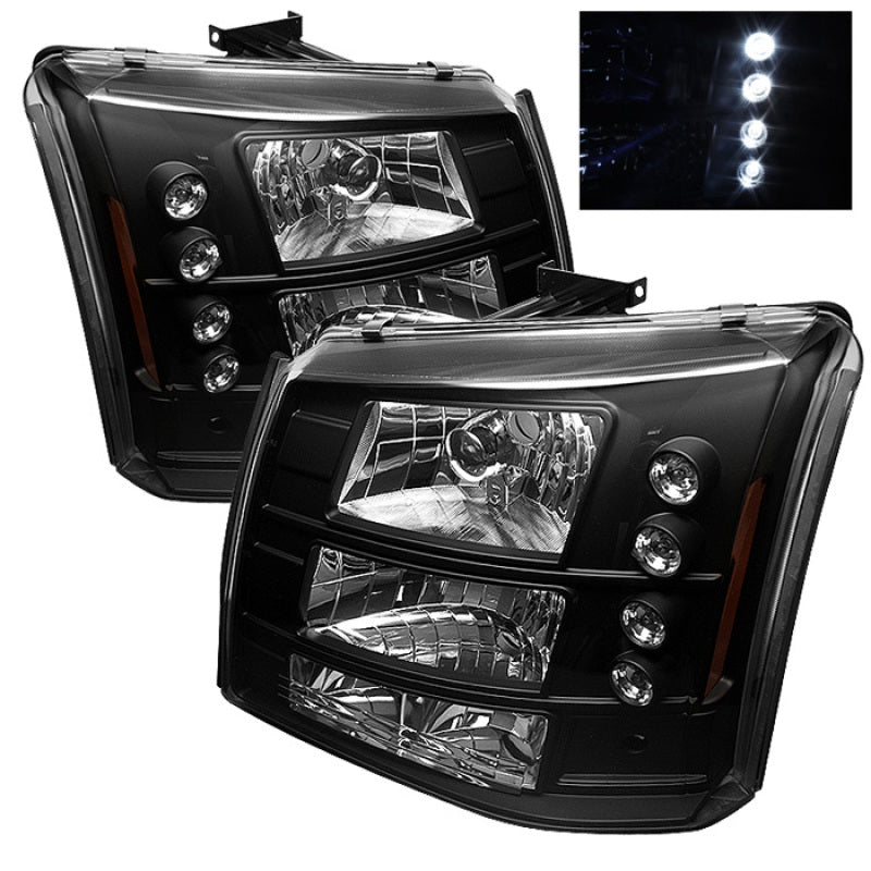 SPYDER 5012395 Spyder Chevy Silverado 1500/2500 03-06 Bumper Lights Crystal Headlights Blk HD-YD-CS03-1PC-AM-BK
