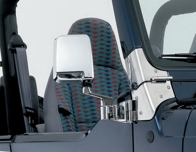 Rampage 7504 1987-1995 Jeep Wrangler(YJ) Half Door Side Mirrors - Chrome