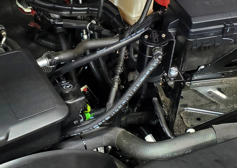 J&L 3089D-B 20-25 Chevy Silverado/GMC Sierra 2500/3500 6.6L Drivers Side Oil Separator 3.0 - Black Anodized