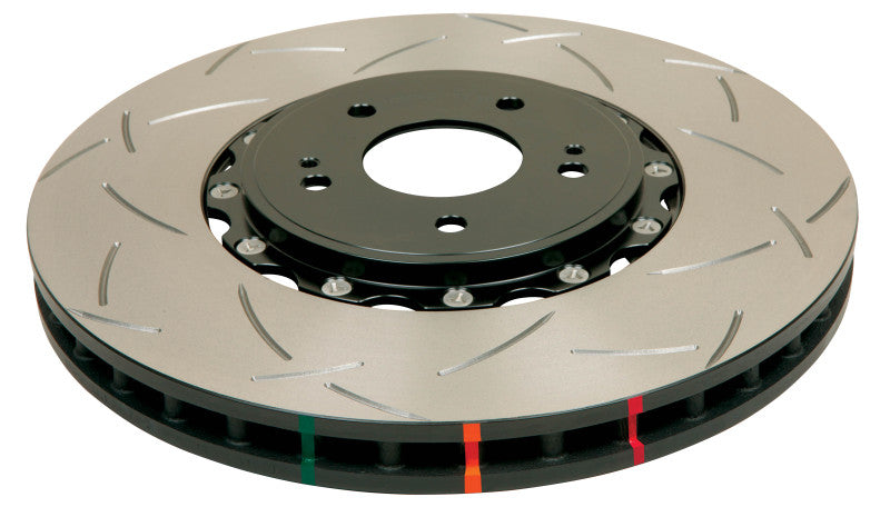 DBA 5010BLKS 02-10 WRX / 13+ FR-S / 13+ BRZ Premium Front Slotted 5000 Series 2 Piece Rotor w/ Black Hat