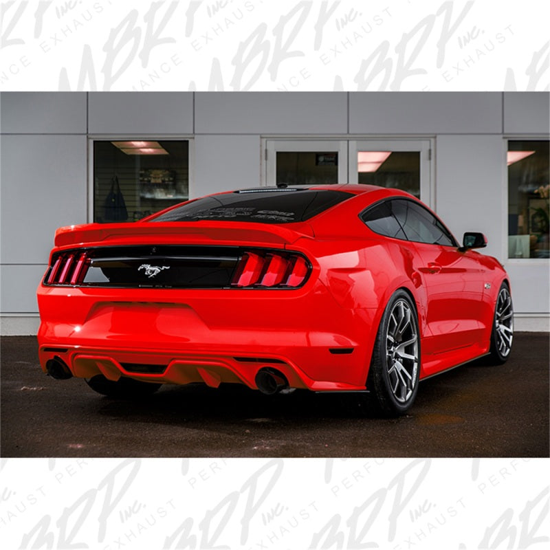 MBRP S7275BLK 15-19 Ford Mustang EcoBoost 2.3L Black 3in Cat Back Dual Split Rear Exit (Race Version)