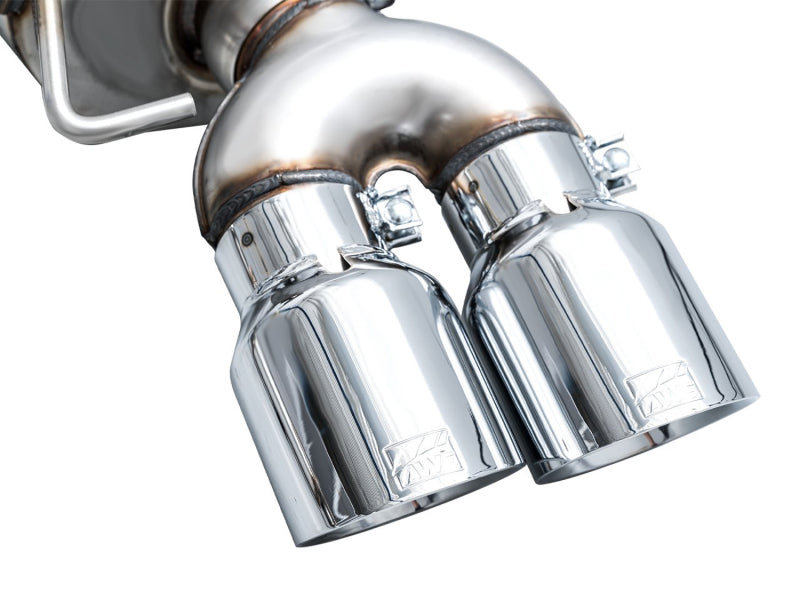 AWE Tuning 3015-42103 19-23 Audi C8 S6/S7 2.9T V6 AWD Touring Edition Exhaust - Chrome Silver Tips
