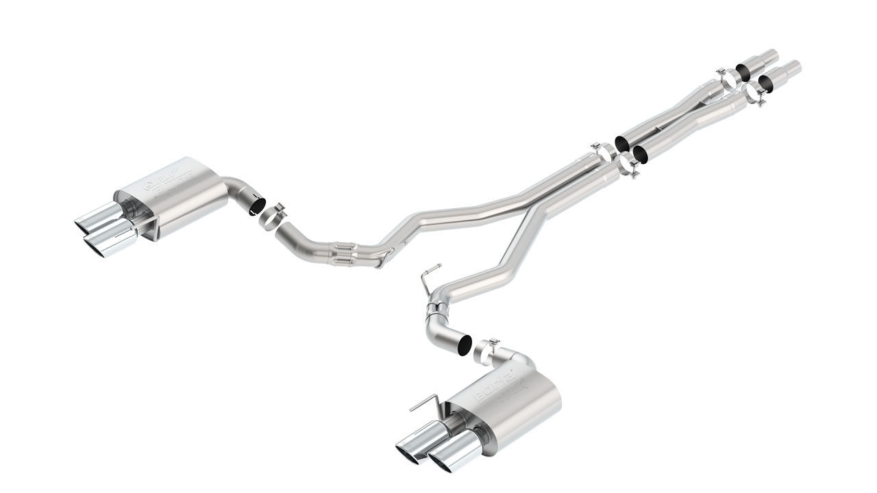 Borla 140746 2018 Ford Mustang GT 5.0L AT/MT (w/o Valves) ATAK 3in Cat-Back Exhaust w/Polished Tips