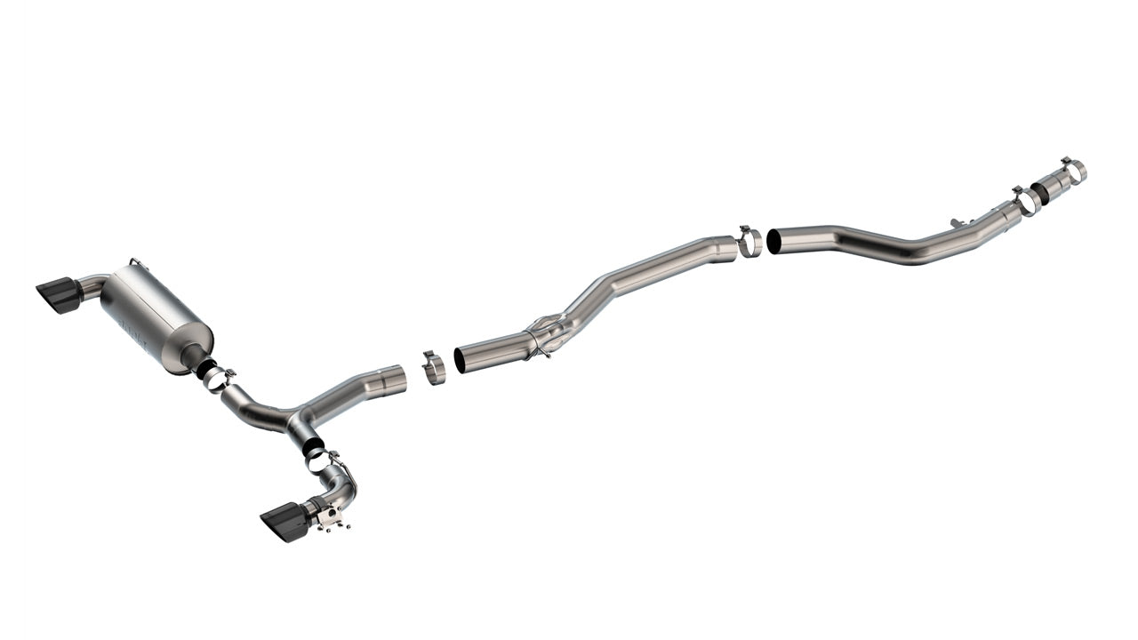 Borla 140826BC 20-25 Toyota GR Supra ATAK Cat-Back Exhaust System w/ Black Chrome Tips
