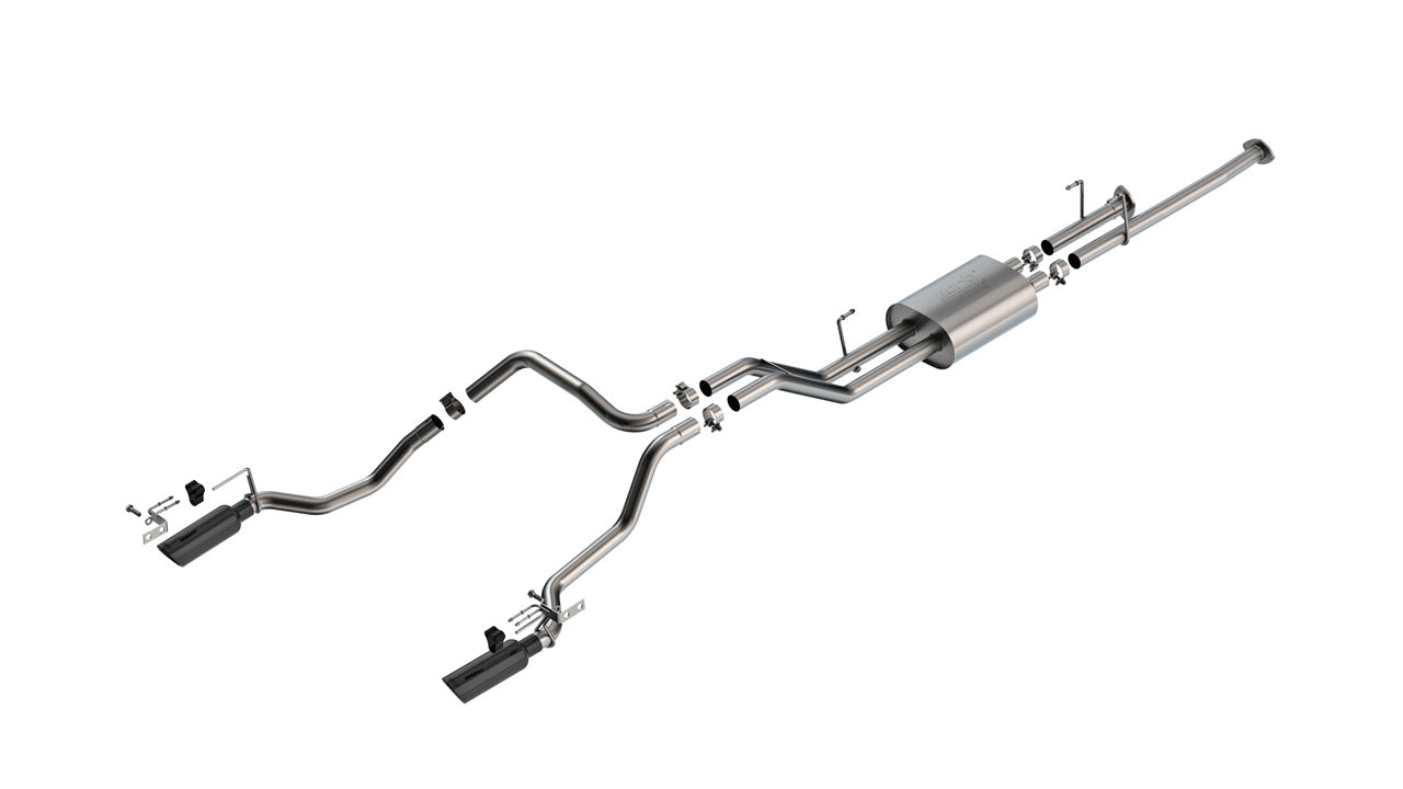 Borla 141026BC 09-13 Toyota Tundra 4.6L/5.7L ATAK Cat-Back Exhaust - Black Chrome Tips