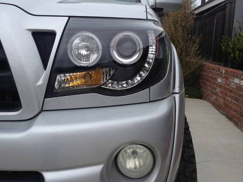 SPYDER 5011916 Spyder Toyota Tacoma 05-11 Projector Headlights LED Halo LED Black High H1 Low H1 PRO-YD-TT05-HL-BK
