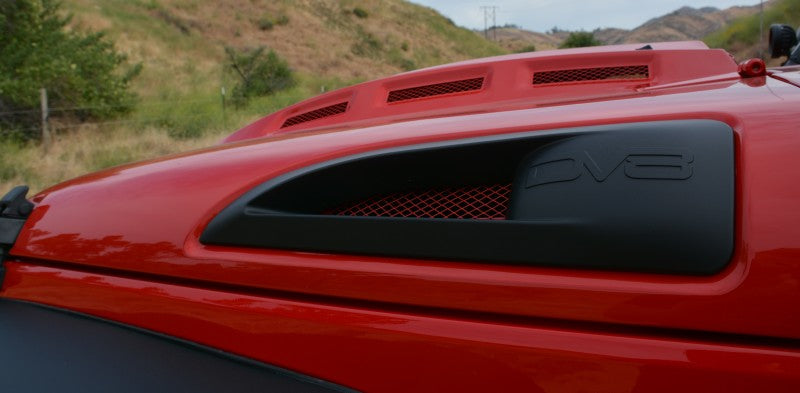 DV8 Offroad HDMB07-02 07-18 Jeep Wrangler JK Metal Heat Dispersion Hood - Primer Black