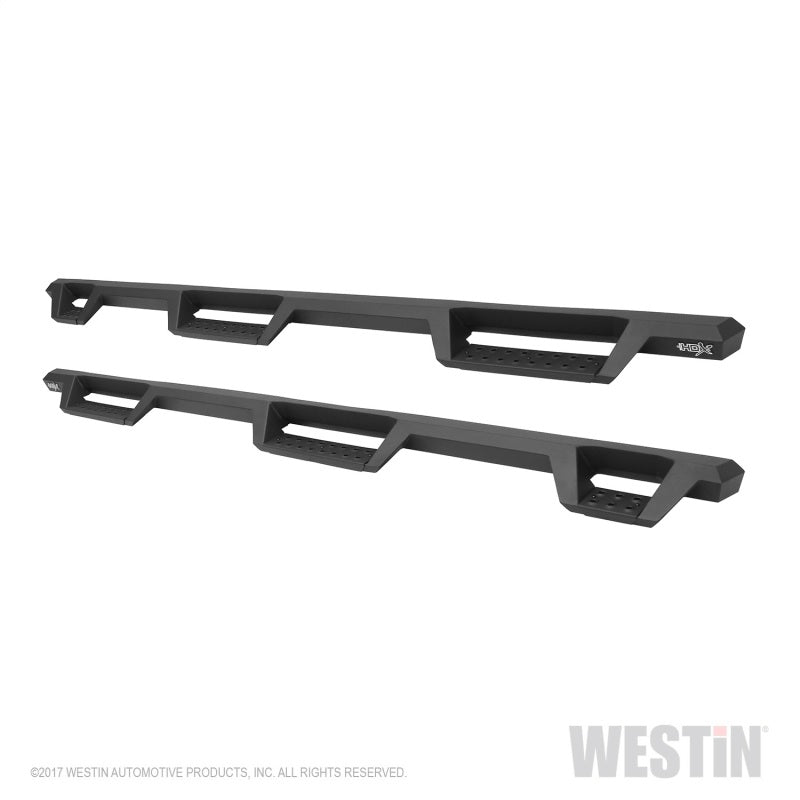 Westin 56-534015 99-16 Ford F-250/350/450/550 CC (6.75ft Bed) HDX Drop Whl to Whl Nerf Step Bars - Text Blk