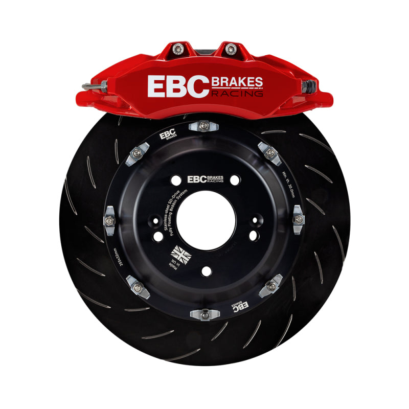 EBC BBK036RED-1 Racing 08-21 Nissan 370Z Red Apollo-6 Calipers 355mm Rotors Front Big Brake Kit