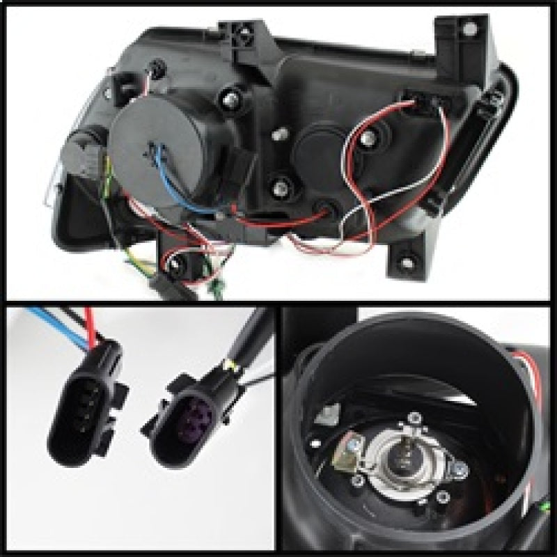 SPYDER 5074188 Spyder Dodge Charger 11-14 Projector Headlights Halogen - Light Tube DRL Blk PRO-YD-DCH11-LTDRL-BK