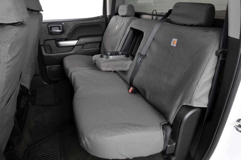 Covercraft SSC8486CAGY 19-24 Chevrolet Silverado Carhartt SeatSaver Custom Second Row Seat Covers - Gravel