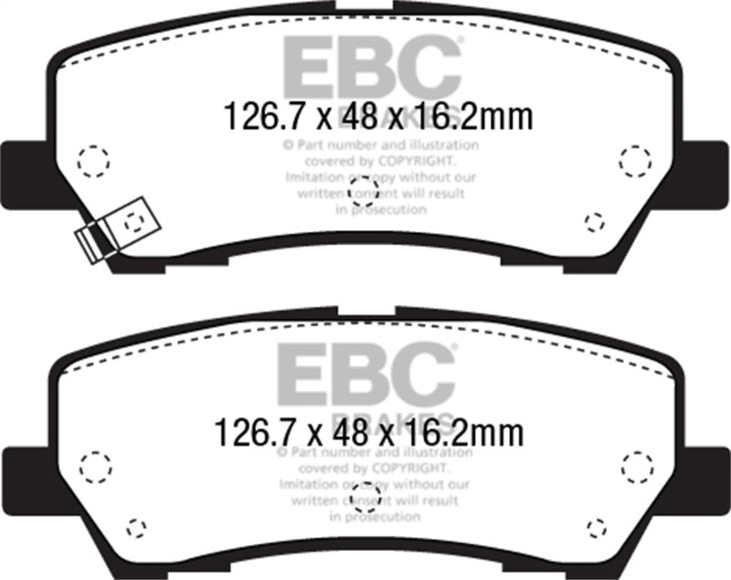 EBC DP43043R 15+ Ford Mustang 2.3 Turbo Performance Pkg Yellowstuff Rear Brake Pads