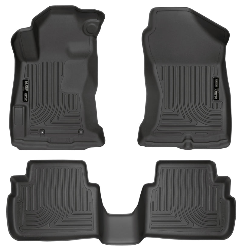 Husky Liners 99661 2017 Subaru Impreza Weatherbeater Black Front & 2nd Seat Floor Liners