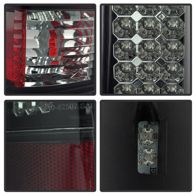 SPYDER 5078179 Spyder Ford F150 side 97-03/F250 Super Duty 99-07 LED Tail Lights Blk Smke ALT-YD-FF15097-LED-BSM