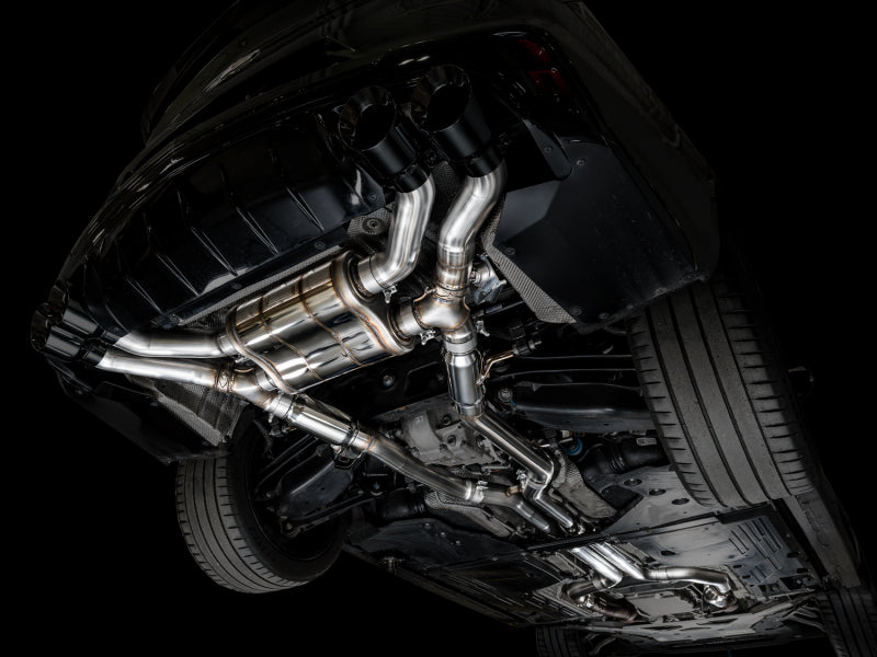 AWE Tuning 3025-43436 2021+ Cadillac CT4-V Blackwing SwitchPath Exhaust - Diamond Black Tips