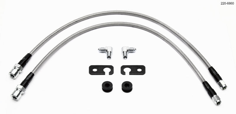 Wilwood 220-6860 Flexline Kit 2002 Acura RSX 5 Lug w/ Forged Dynalite Front Caliper