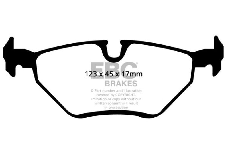 EBC DP41289R 99-02 BMW Z3 2.5 Yellowstuff Rear Brake Pads
