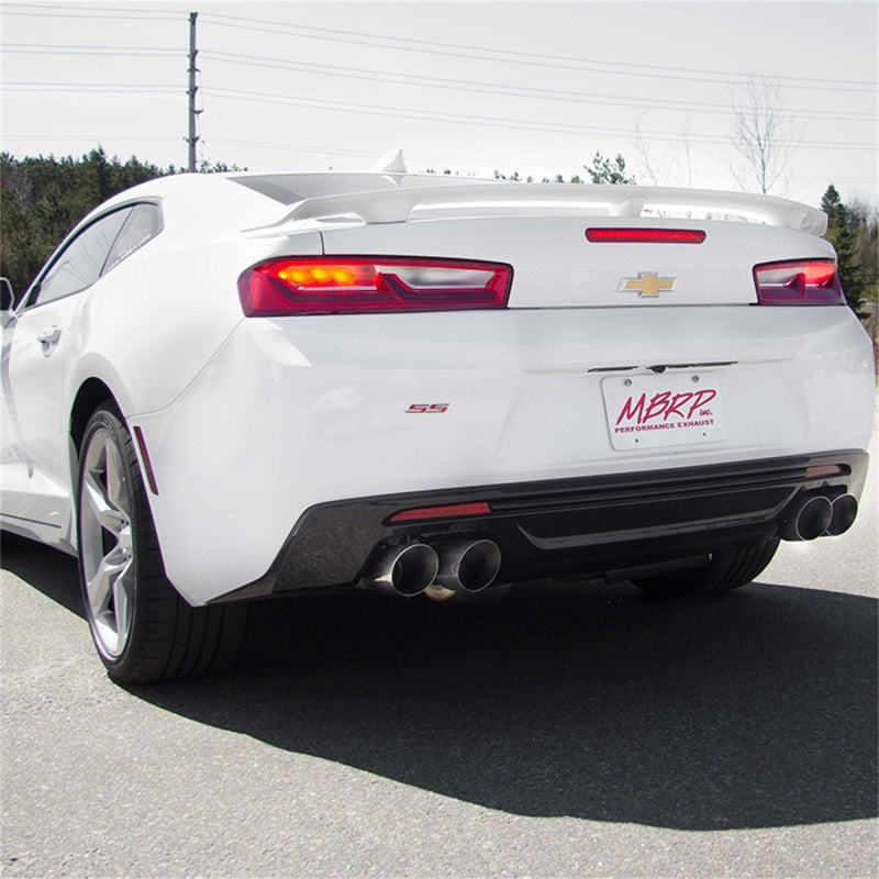 MBRP S7032409 2016+ Chevy Camaro SS 6.2L 3in Dual Cat-Back Quad Tip Exhaust Street Version w/ SS T409 Tips