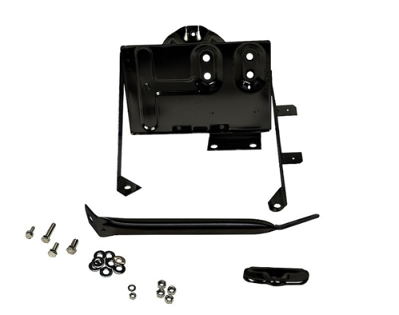 Kentrol 50498 76-86 Jeep CJ Battery Tray with support arm - Powdercoat Black