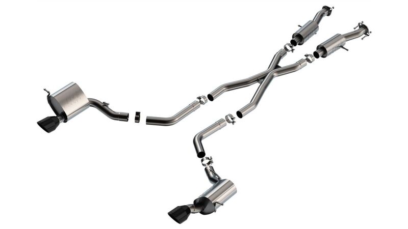 Borla 140632CB 15-21 Jeep Grand Cherokee SRT 6.4L V8 AWD S-Type Cat-Back Exhaust System - Black Tips T-304SS